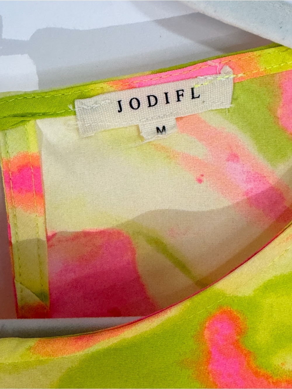 Violet & Claire Neon Pink and Lime Ruffle-Sleeve Blouse - Picture 5 of 7